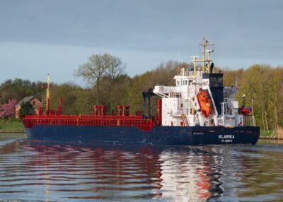 Klarika in Kiel Canal passing Hohenhörn, 27-04-2026