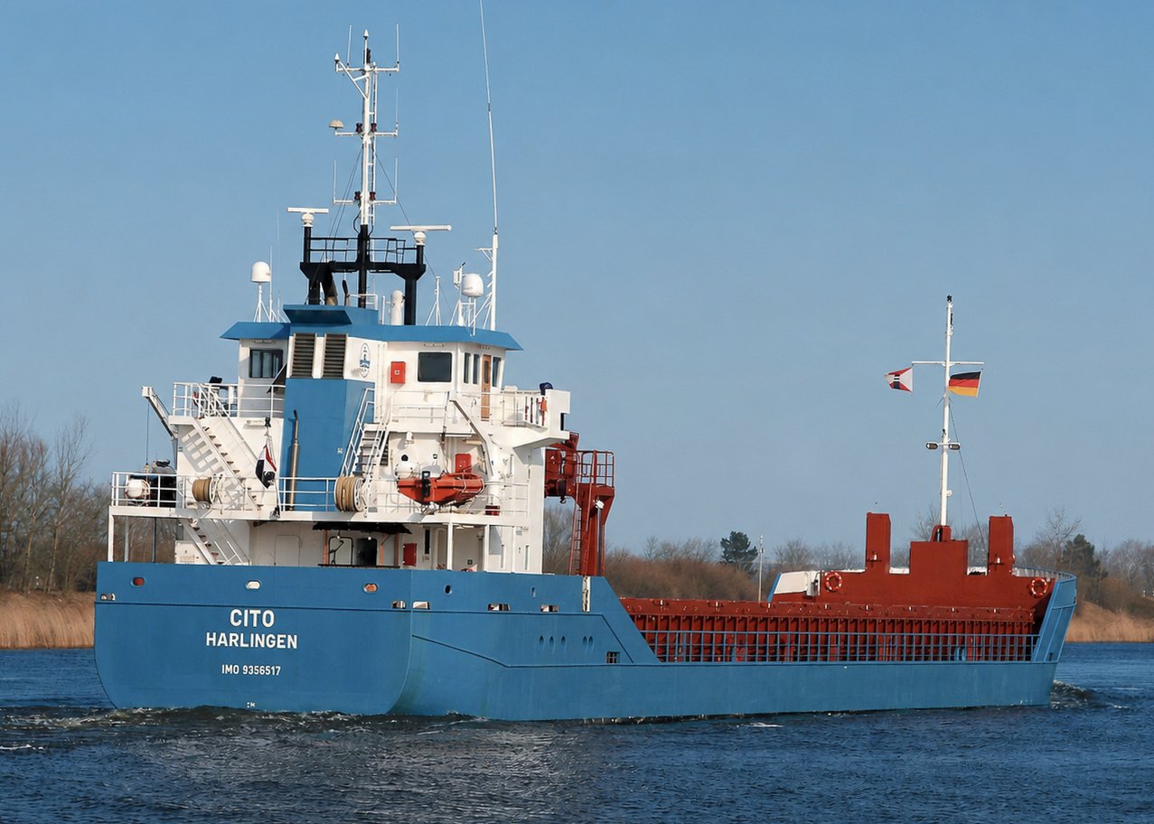 Cito in Kiel Canal passing Breiholz, 08-04-2012 Cito in Kiel Canal passing Breiholz, 08-04-2012