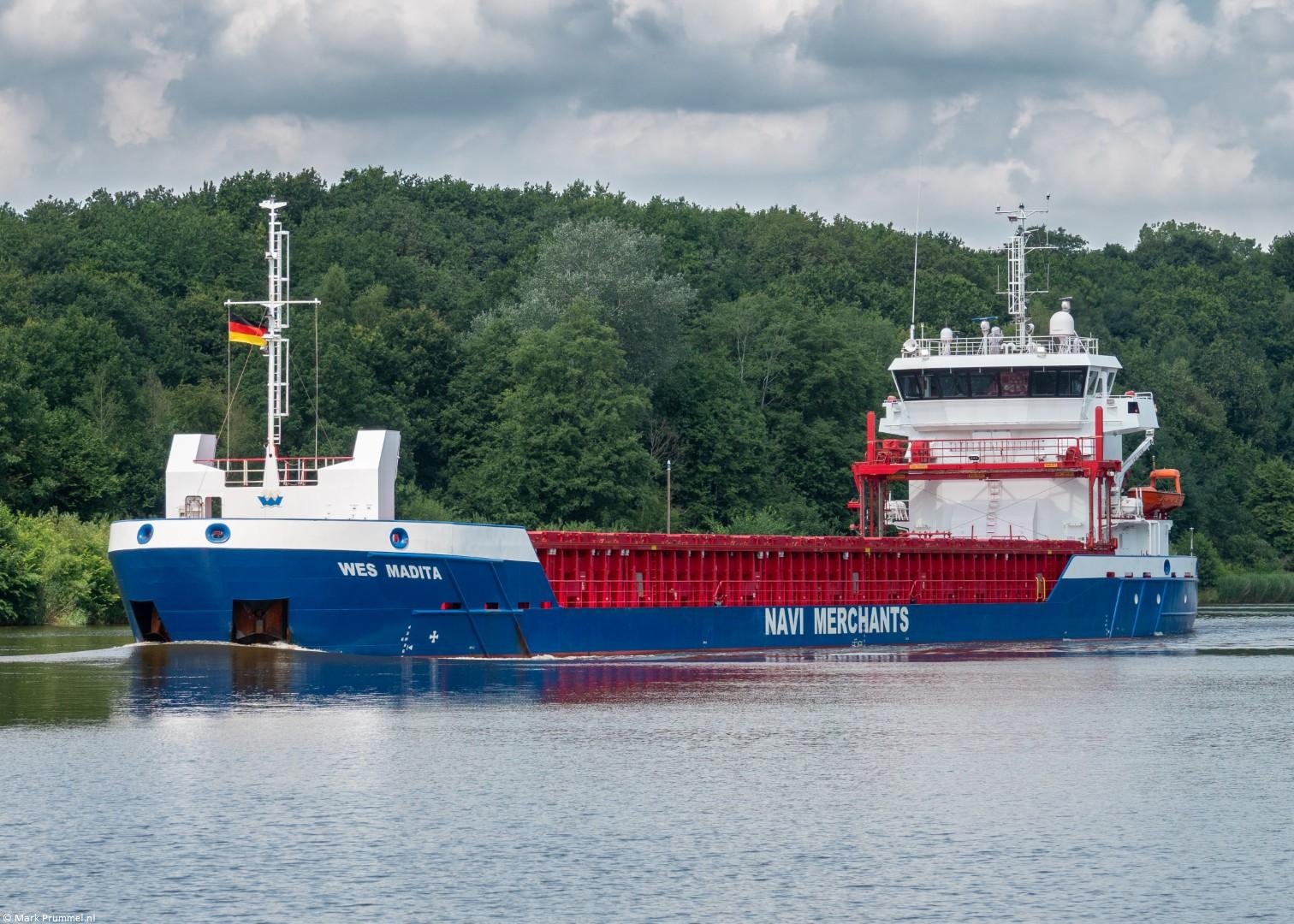 Wes Madita in Kiel Canal passing Hohenhörn, 17-07-2026 Wes Madita in Kiel Canal passing Hohenhörn, 17-07-2026
