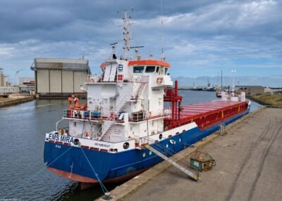 Ems Mira moored in Harlingen, 06-09-2026